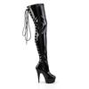 Pleaser - DELIGHT3063 Plateau overknee Laarzen - Zwart Product image